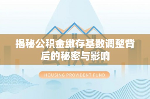 十堰揭秘公积金缴存基数调整背后的秘密与影响