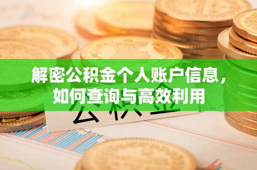 十堰解密公积金个人账户信息，如何查询与高效利用