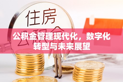 十堰公积金管理现代化，数字化转型与未来展望