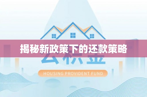 十堰揭秘新政策下的还款策略